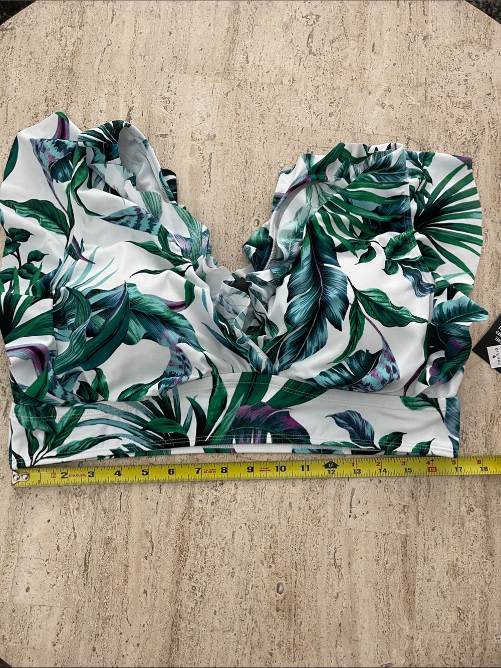 TORRID High-Rise High-Low Swim set Cropped Top & Skirt Brief Susie Tropical Zs 2 - Picture 3 of 16